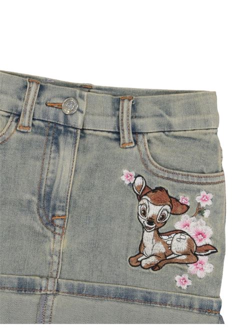 Girls' denim cotton skirt Monnalisa | 19E7035021/ANDENIM