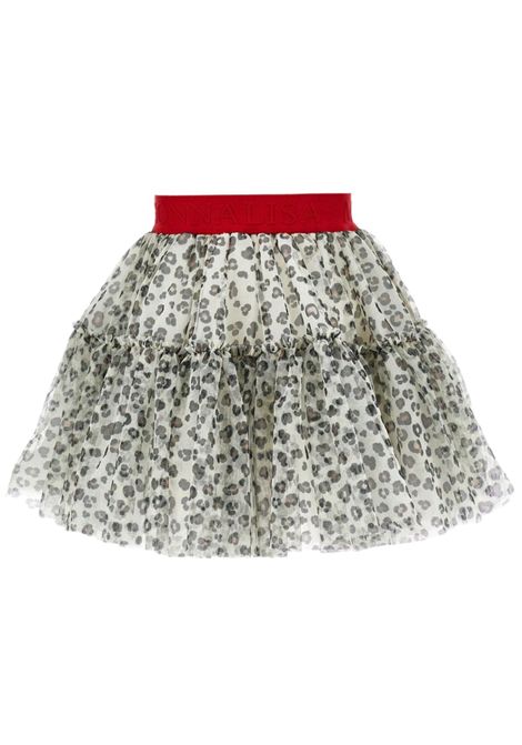 Gonna bambina maculato in tulle Monnalisa | 19E7065024/ANMACULATO