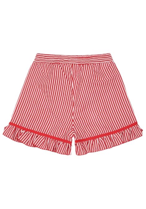 Shorts bambina rosso in viscosa Monnalisa | 31E4045315/ANBIANCO/ROSSO