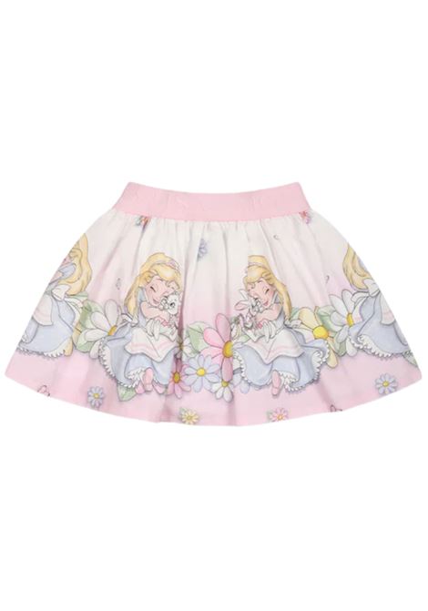 Pink cotton baby skirt Monnalisa | 31E7035660/ANROSA