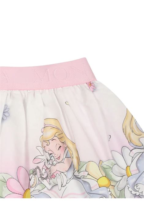 Pink cotton baby skirt Monnalisa | 31E7035660/ANROSA