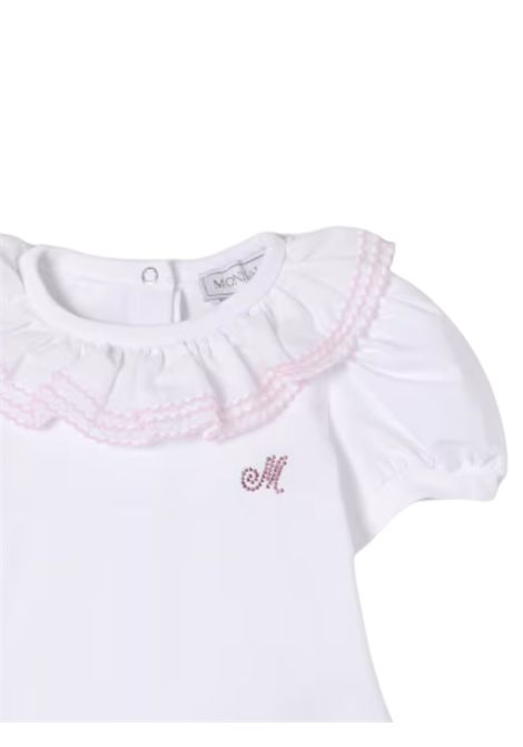 Body neonata bianca in cotone Monnalisa | 37E3005001/ANBIANCO