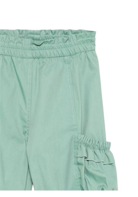 Pantalone neonata verde in cotone Monnalisa | 37E4025301/ANVERDE