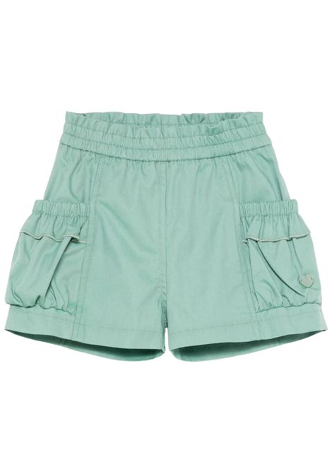 Shorts neonata verde in cotone Monnalisa | 37E4035301/ANVERDE