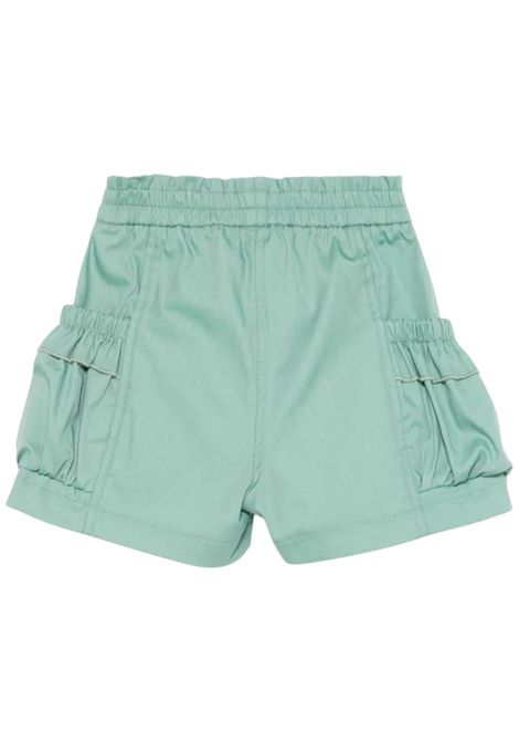 Shorts neonata verde in cotone Monnalisa | 37E4035301/ANVERDE