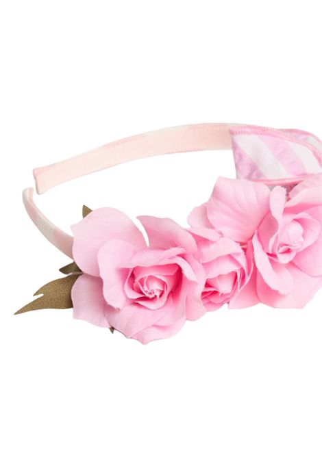 Cerchietto bambina rosa fiori Monnalisa | 39E0015700/ANROSA