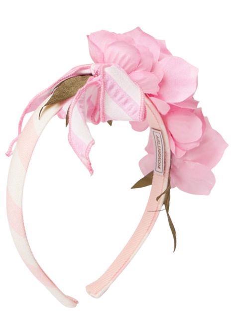Cerchietto bambina rosa fiori Monnalisa | 39E0015700/ANROSA