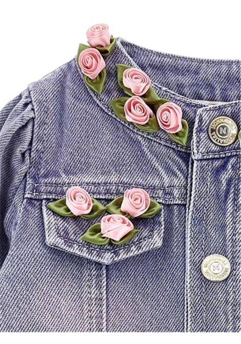 Giubbino neonata in cotone denim Monnalisa | 39E1005020/ANDENIM