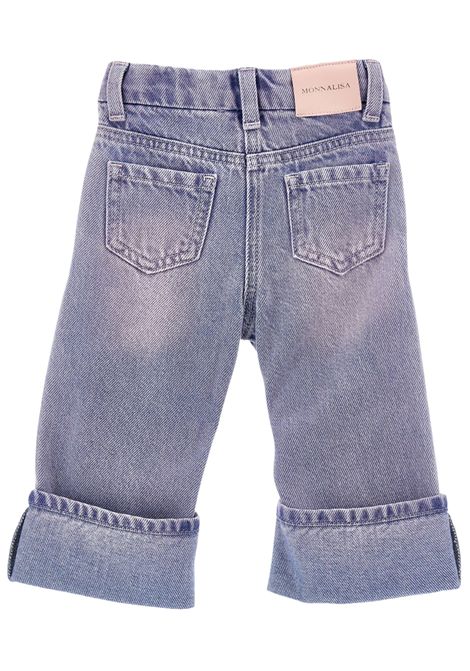 Baby girl's denim cotton jeans Monnalisa | 39E4005020/ANDENIM