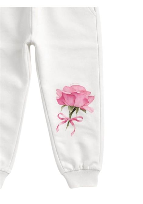 Pantalone neonata bianco in cotone Monnalisa | 39E4025003/ANBIANCO