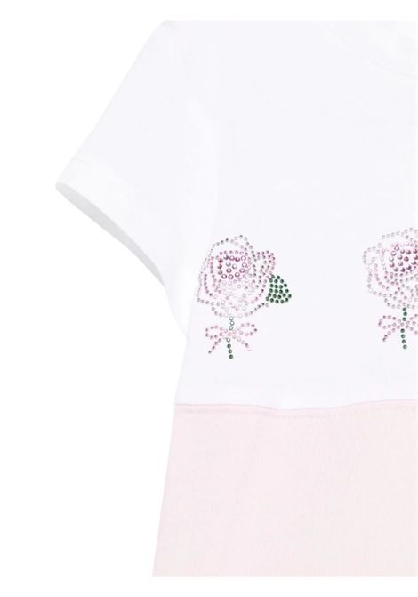 T-shirt neonata bianca in cotone Monnalisa | 39E6005002/ANBIANCO