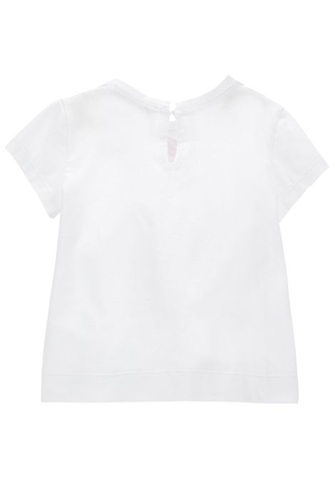 T-shirt neonata bianca in cotone Monnalisa | 39E6015015/ANBIANCO