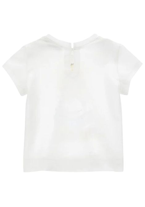 T-shirt neonata bianca in cotone Monnalisa | 39E6145002/ANBIANCO