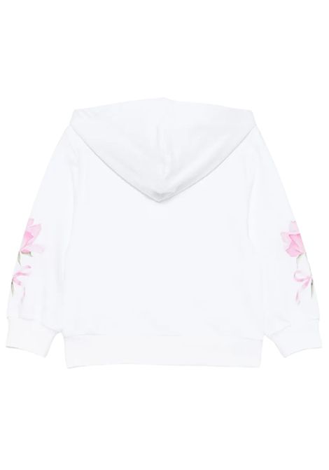 Felpa neonata bianca in cotone Monnalisa | 39E8005003/ANBIANCO