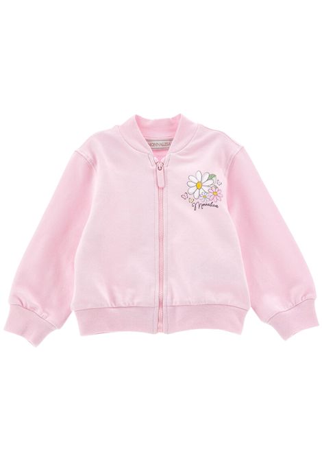 Felpa neonata rosa in cotone Monnalisa | 39E8015003/ANROSA