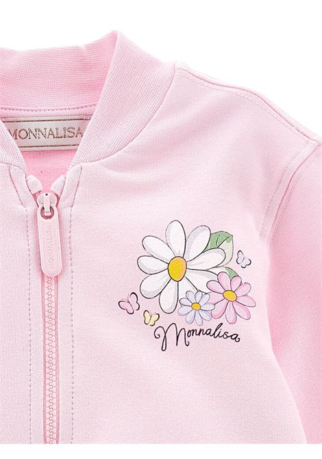 Felpa neonata rosa in cotone Monnalisa | 39E8015003/ANROSA