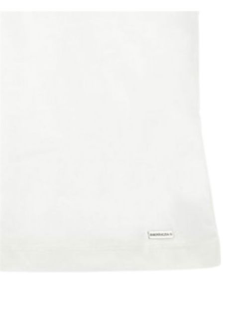 White cotton tank top for girls Monnalisa | 41E6045202/ANBIANCO
