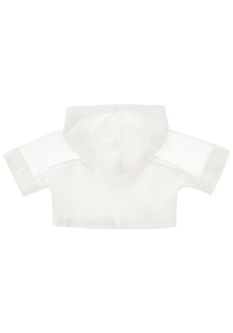 White viscose T-shirt for girls Monnalisa | 41E6115208/ANBIANCO