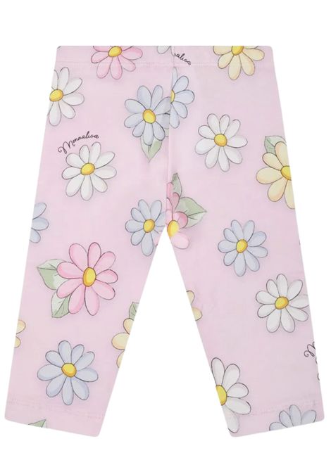 Leggins neonata rosa in cotone Monnalisa | 56620090/MAROSA
