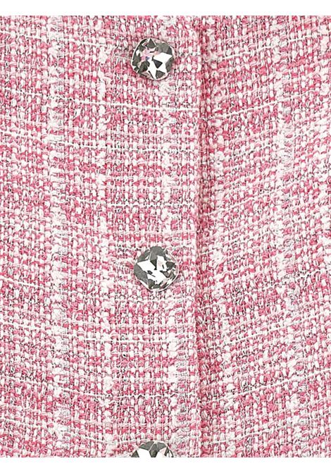 Pink cotton jacket for girls Monnalisa | 71E1035312/ANROSA