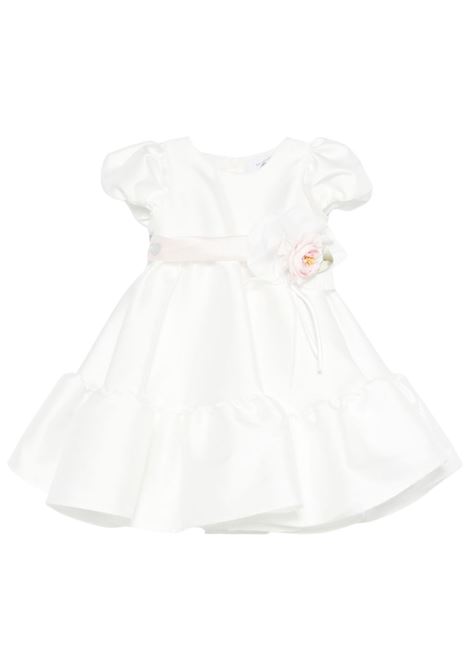 Abito neonata bianco con fiori Monnalisa | 73E9055302/ANBIANCO