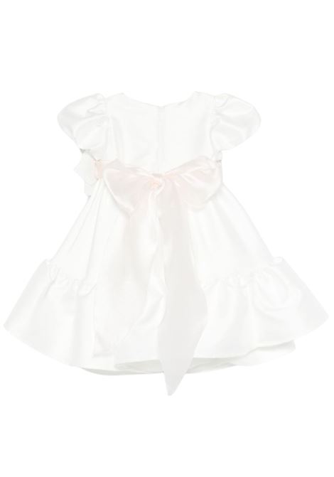Abito neonata bianco con fiori Monnalisa | 73E9055302/ANBIANCO