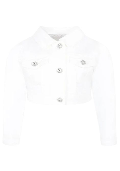 Giubbino bambina bianco in cotone Monnalisa | 79E1015021/ANBIANCO