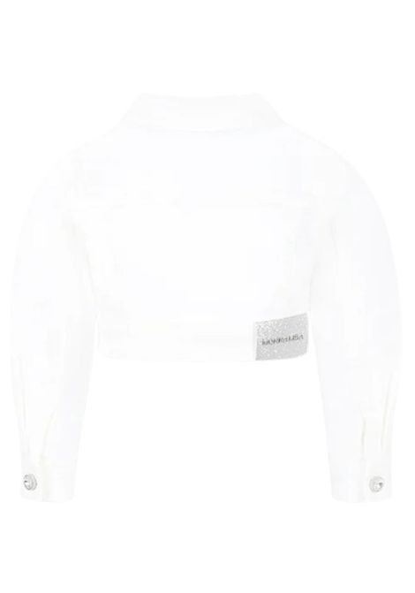 Giubbino bambina bianco in cotone Monnalisa | 79E1015021/ANBIANCO