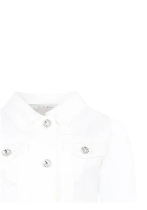 Giubbino bambina bianco in cotone Monnalisa | 79E1015021/ANBIANCO