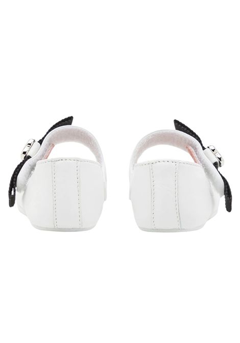 Ballerina neonata bianca in pelle Moschino | 80388/PIABIANCO