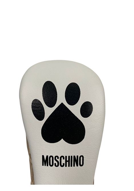 Scarpe neonata beige con logo Moschino | 80392/PIABEIGE