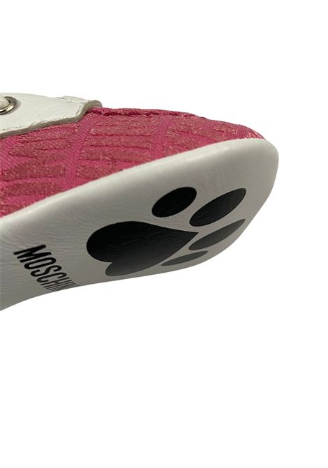 Scarpe neonata rosa con logo Moschino | 80392/PIAROSA
