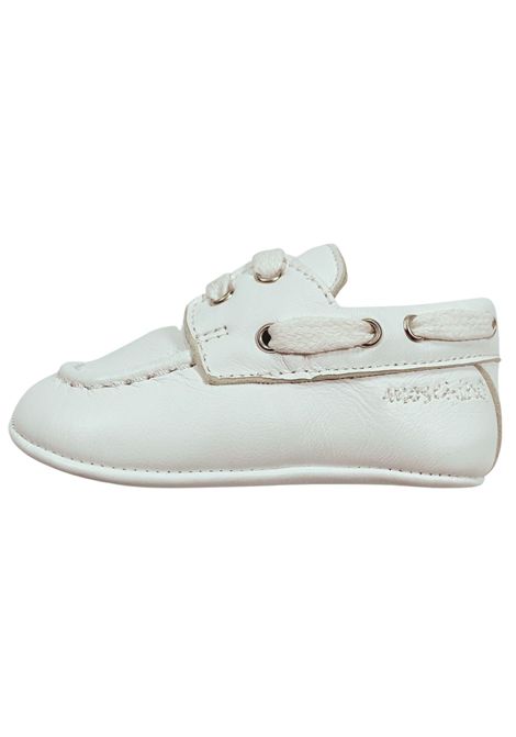 Scarpe neonato bianche in pelle Moschino | 80393/PIABIANCO
