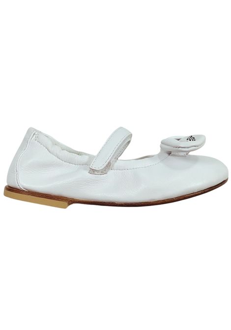 Ballerina bambina bianca in pelle Moschino | 80447/PIABIANCO