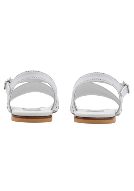 Sandalo bambina bianco in pelle Moschino | 80505/PIABIANCO