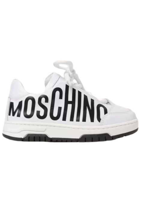 Scarpe unisex bianche in pelle Moschino | 80627/PIABIANCO