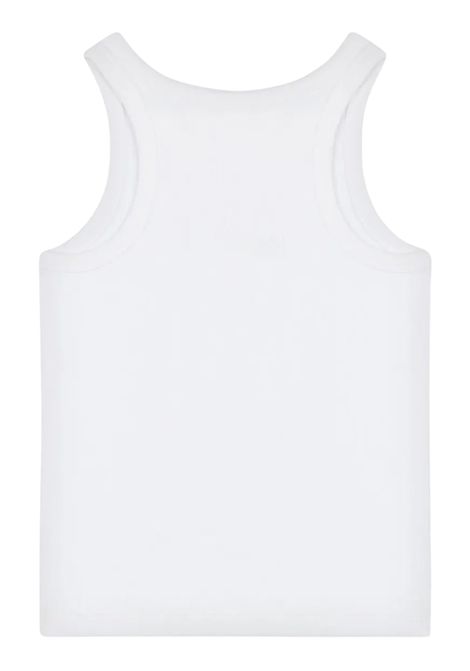 White cotton tank top for girls Moschino | HDM06M/CEBIANCO