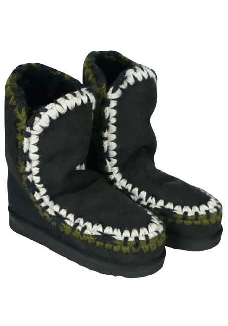 Scarpe Eskimo bambina nere in camoscio Mou | MU.FK101036A/DELBKBK