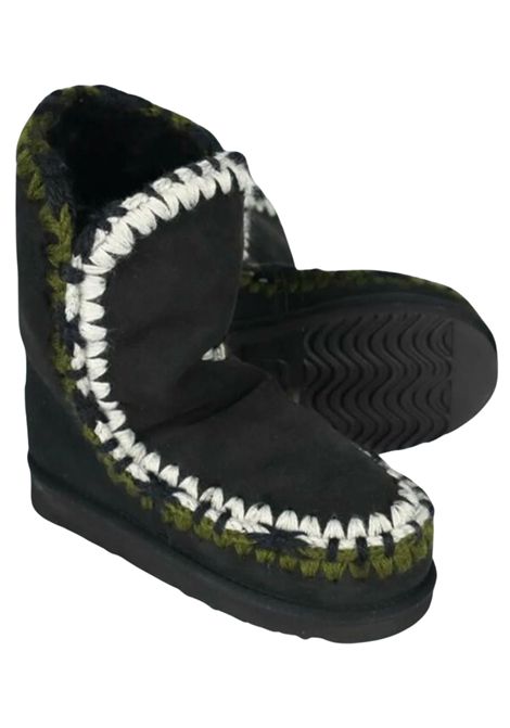 Scarpe Eskimo bambina nere in camoscio Mou | MU.FK101036A/DELBKBK