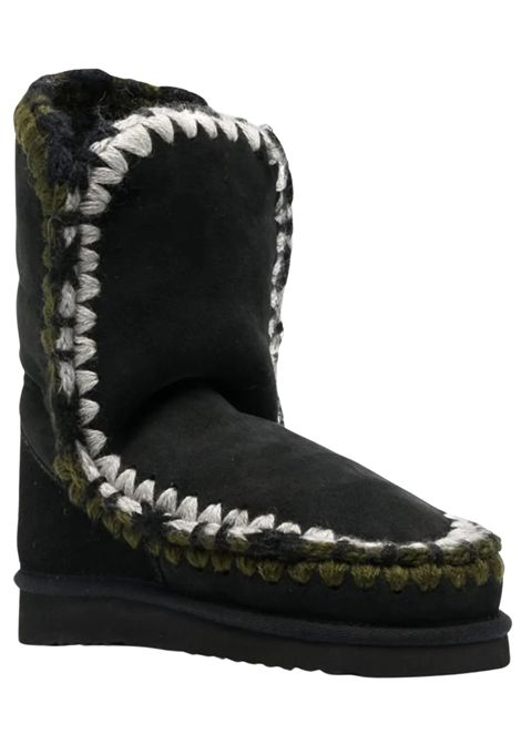 Scarpe Eskimo bambina nere in camoscio Mou | MU.FK101036A/DELBKBK