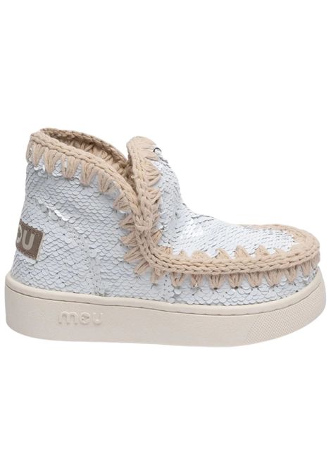 Stivaletto Eskimo bianco in paillettes Mou | SK211009K/PIABIANCO