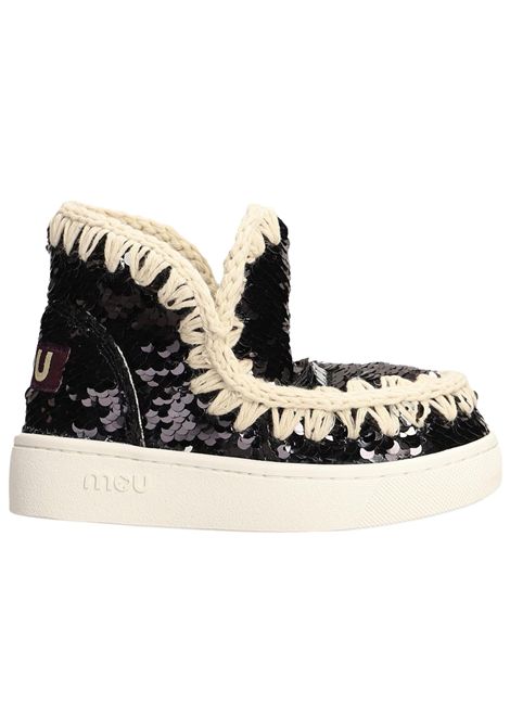 Stivaletto Eskimo nere in paillettes Mou | SK211009K/PIANERO