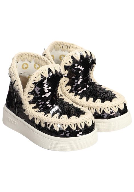 Stivaletto Eskimo nere in paillettes Mou | SK211009K/PIANERO