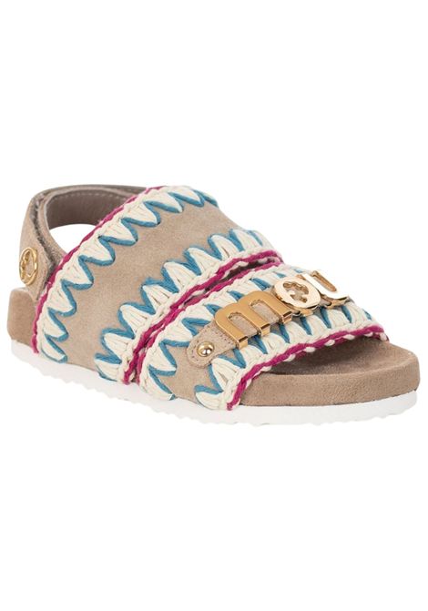Sandali bambina beige in camoscio Mou | SK631004A/PIABEIGE