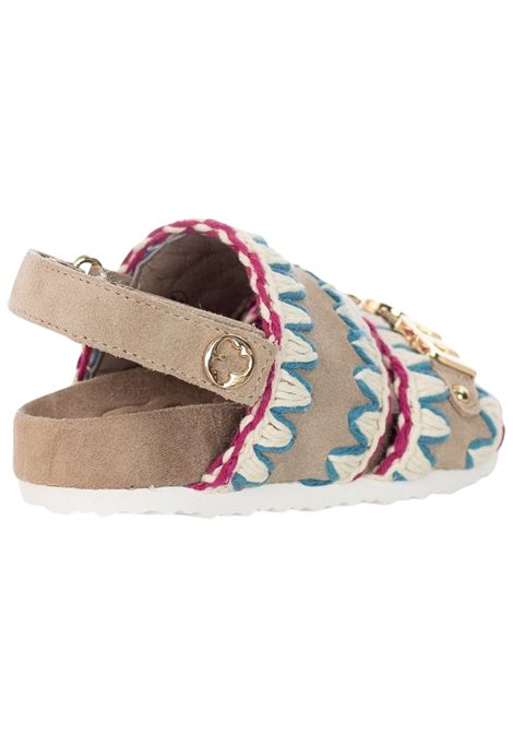 Sandali bambina beige in camoscio Mou | SK631004A/PIABEIGE
