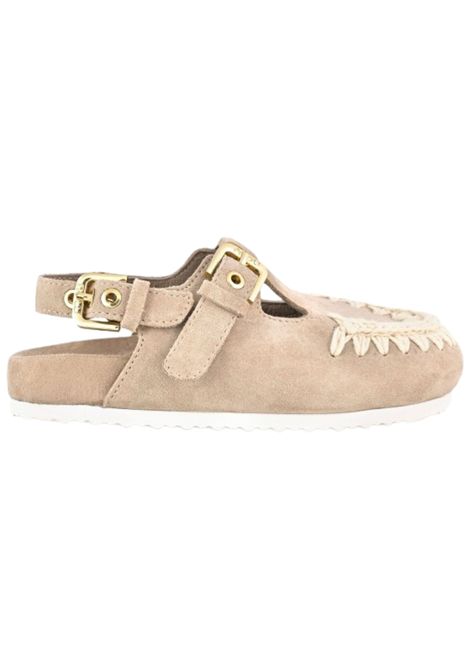 Sandalo Mary Jane beige in camoscio Mou | SK631005A/PIABEIGE