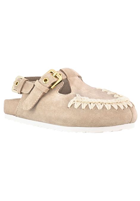 Sandalo Mary Jane beige in camoscio Mou | SK631005A/PIABEIGE