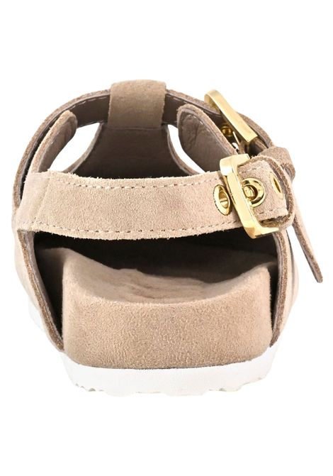 Sandalo Mary Jane beige in camoscio Mou | SK631005A/PIABEIGE