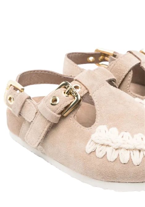Sandalo Mary Jane beige in camoscio Mou | SK631005A/PIABEIGE