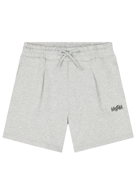 Bermuda bambino grigio in cotone MSGM | MSJBBE275/CEGRIGIO